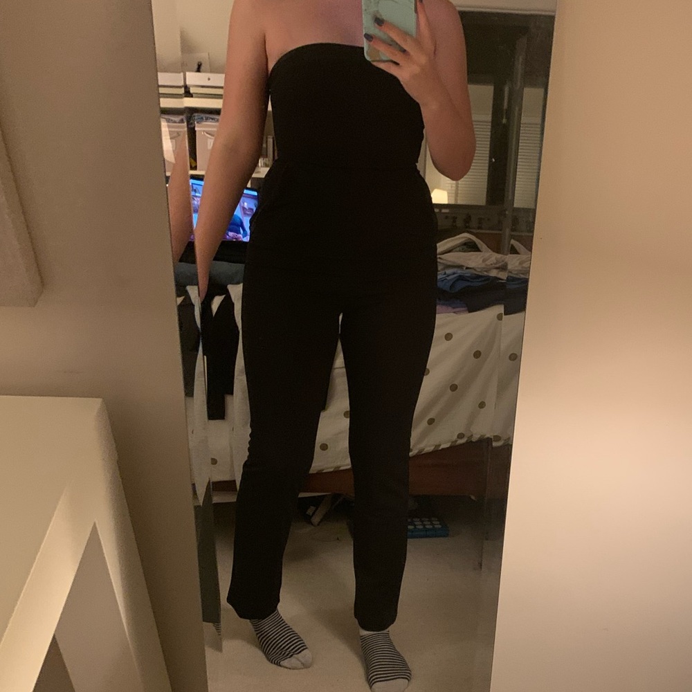 NWT strapless black jumpsuit
